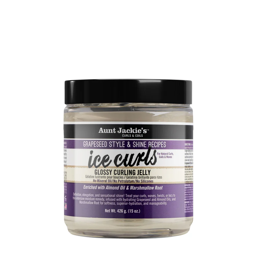 34285658151_AUNTJACKIES_IceCurlsCurlingJelly_15ozJar_FRONT Aunt Jackie's - Ice Curls Glossy Curling Jelly - Image 1