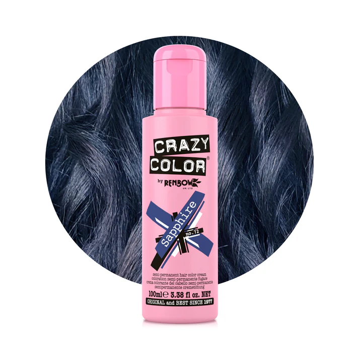 B0DB2LJ9P6.MAIN Crazy Color - Sapphire Semi-Permanent Royal Blue Hair Dye - Image 1