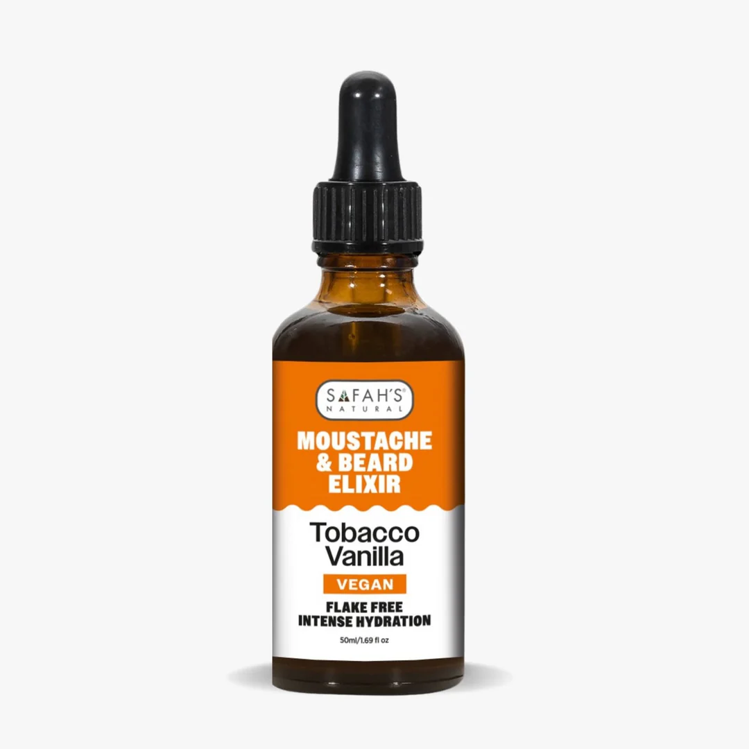 BTV050_s Tobacco Vanilla Elixir – 50ml | Beard & Moustache Oil for Growth, Deep Conditioning with Elegant Tobacco Vanilla Scent - Image 1
