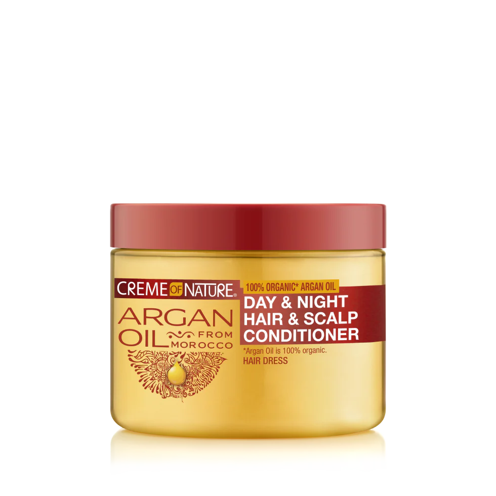 CON_Argan_HairDress_4.7oz_REFRESH_AdReady_FINAL_980X980_e601894f-7c1f-437f-a21f-2eebb5bd91c6 Creme of Nature - Day & Night Hair Scalp Conditioner Hair Dress - Image 1