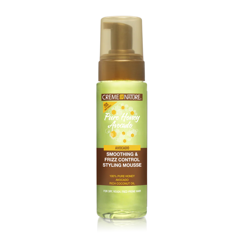 CON_Honey_Avocado_FoamingMousse_Front_REFRESH_AdReady_FINAL_980X980_6143cc80-d496-4496-b773-5f904309c6a5 Creme of Nature - Hair Food Smoothing & Frizz Control Styling Mousse - Image 1