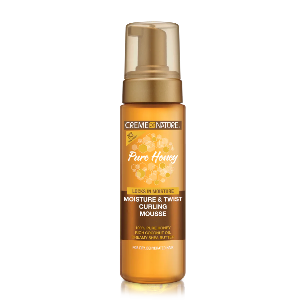 CON_Honey_Mousse_7oz_REFRESH_AdReady_FINAL_980X980-1_48aa9bf2-9577-44fa-9c4f-6797ffe9bda7 Creme of Nature - Moisture & Twist Curling Mousse - Image 1