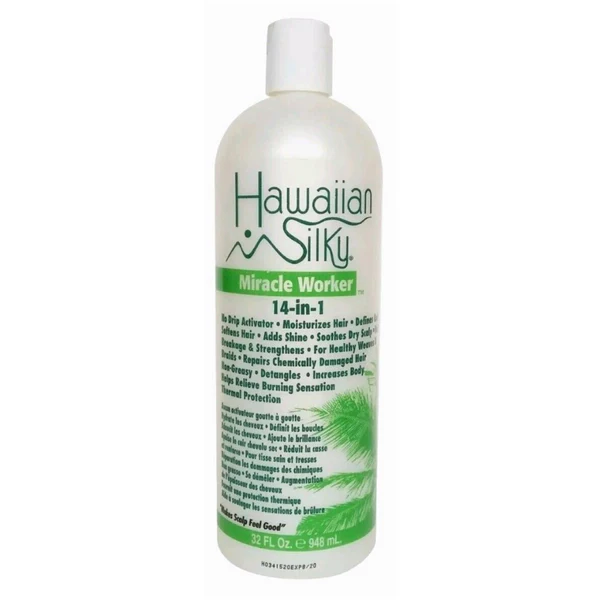 HawaiianSilkyMiracleWorker14in1Leave-InMoisturizer_StrengthensHair32oz_grande Hawaiian Silky Miracle Worker 14-in-1 Hair Treatment - Image 1