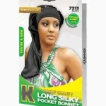 Kashmir - Beauty Ambition Great Quality Long Silky Pocket Bonnet 7313