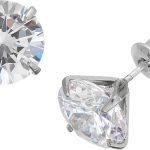 Classic Crystal Stud Earrings – Silver Tone