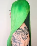 Crazy Color - Toxic UV Semi-Permanent Neon Green Hair Dye - Image 3