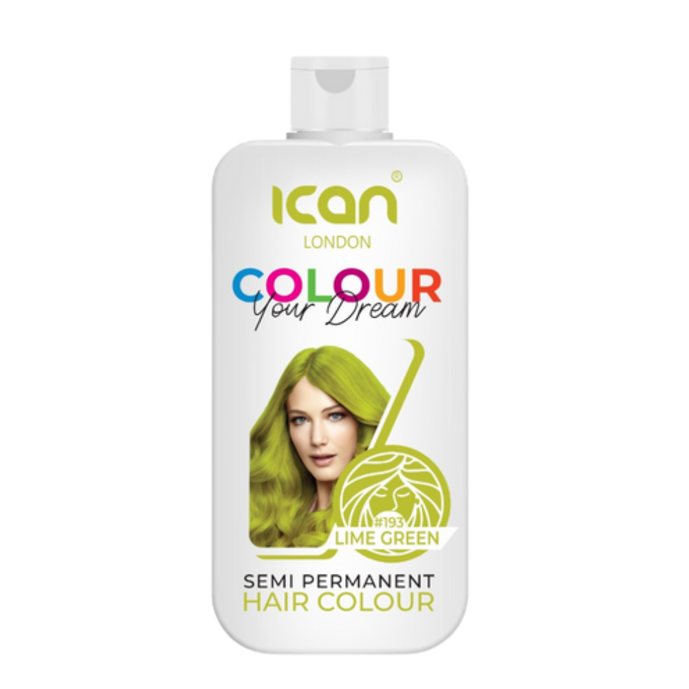 29 iCAN London Semi-Permanent Hair Colour – Lime Green - Image 1