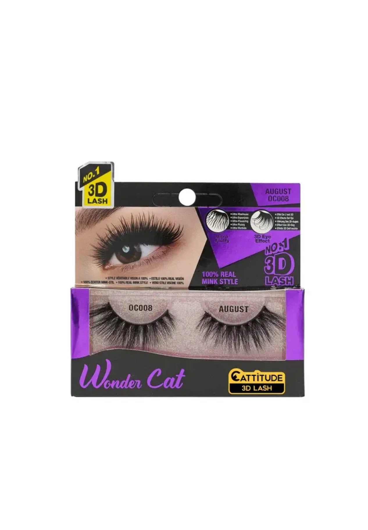 IMG_3990 Wonder Cat Cattitude 3D Lash – Style August (OC008) - Image 1