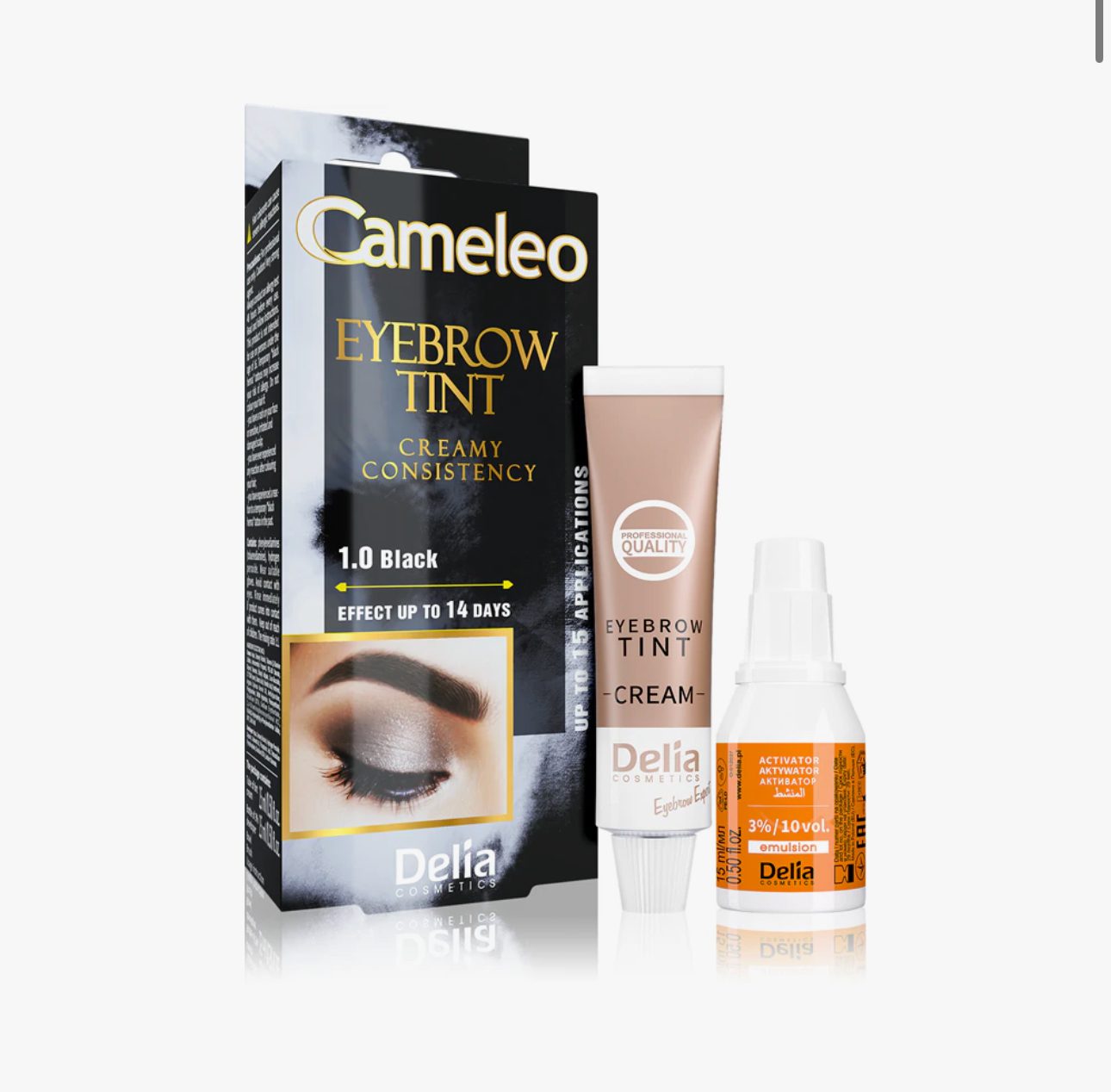 IMG_3997 Delia Cosmetics - Cameleo Eyebrow Tint Cream – 1.0 Black - Image 1
