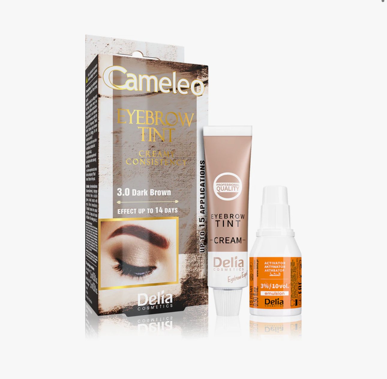 IMG_3998 Delia Cosmetics - Cameleo Eyebrow Tint Cream – 3.0 Dark Brown - Image 1