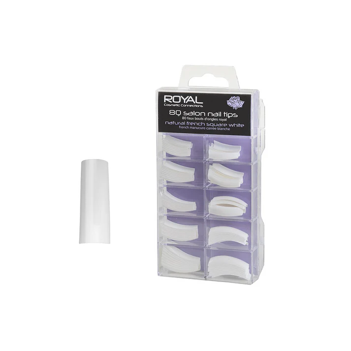 RoyalCosmetics80SalonTipsFrenchWhiteNNAI358 Royal Cosmetics 80 Salon Tips French White NNAI358 - Image 1