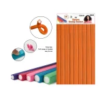 10 Pcs Square Bendy Hair Rollers 1.4cm x 24cm – Heatless Curlers for Easy Waves & Voluminous Curls- 5842