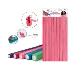 10 Pcs Square Bendy Hair Rollers 1.2cm x 24cm – Heatless Curlers for Easy Waves & Voluminous Curls- 5841