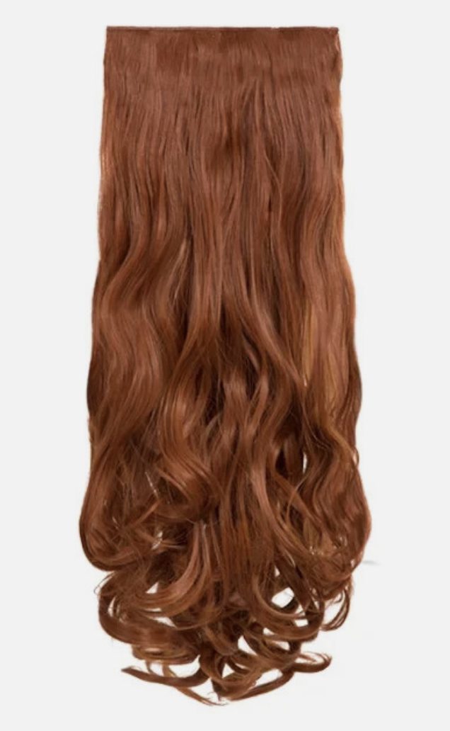 IMG_1894 KOKO 8 Piece Clip in Hair Extensions Full Head Hairpiece Curly 22” - Image 1