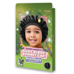MR Rosemary Oil Infused Babies Under 5 Silky Sleep Bonnet Cap Black - 7500