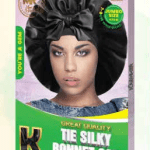 Kashir - tie silky bonnet cap with bow