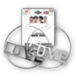 Thin hoop ''love'' earrings