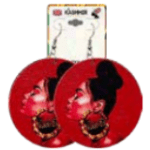 Red circle Earrings